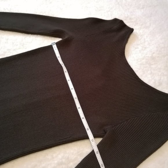 Dynamite olive green zip-up body con midi dress - Picture 5 of 11